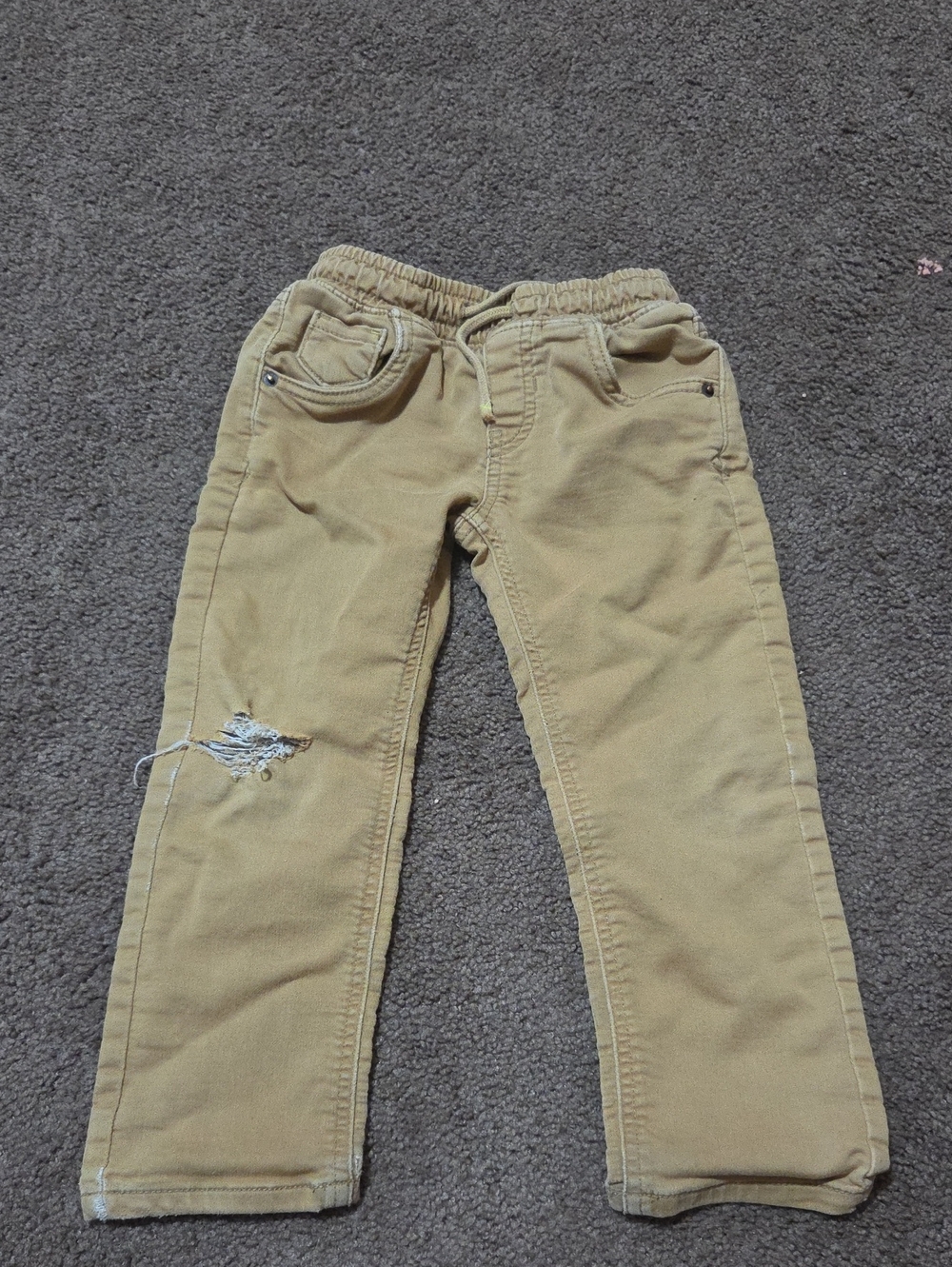 Kids Stretch Twill Pull-On Pants - Khaki